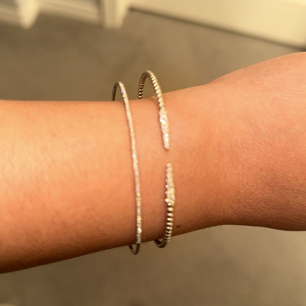 White Gold Beaded Bracelet - Picture 9 of 12